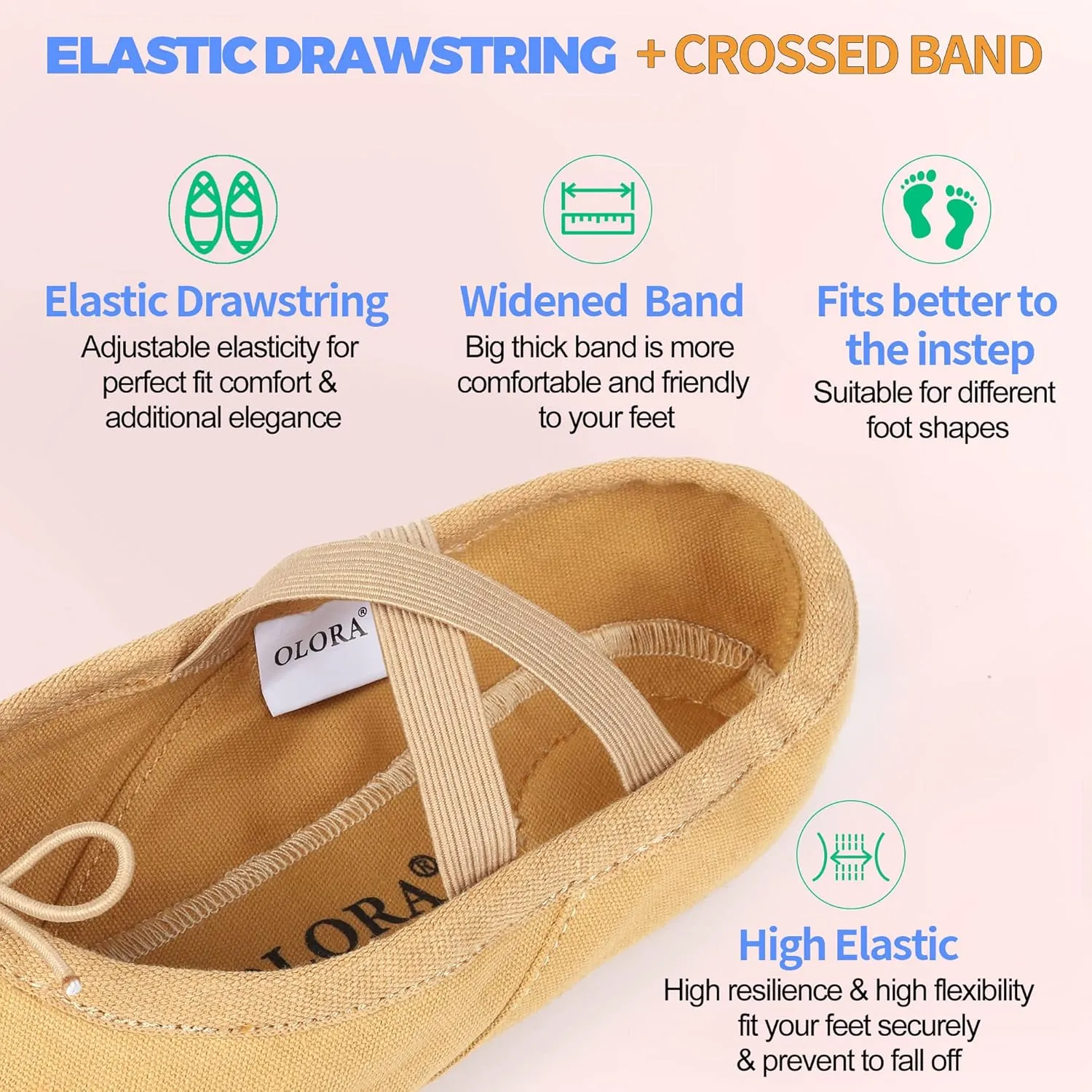Women's Ballet Shoes Canvas Dance Slippers Yoga Practice Shoes for Girls/Adults