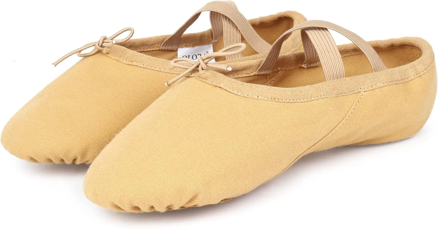 Women's Ballet Shoes Canvas Dance Slippers Yoga Practice Shoes for Girls/Adults